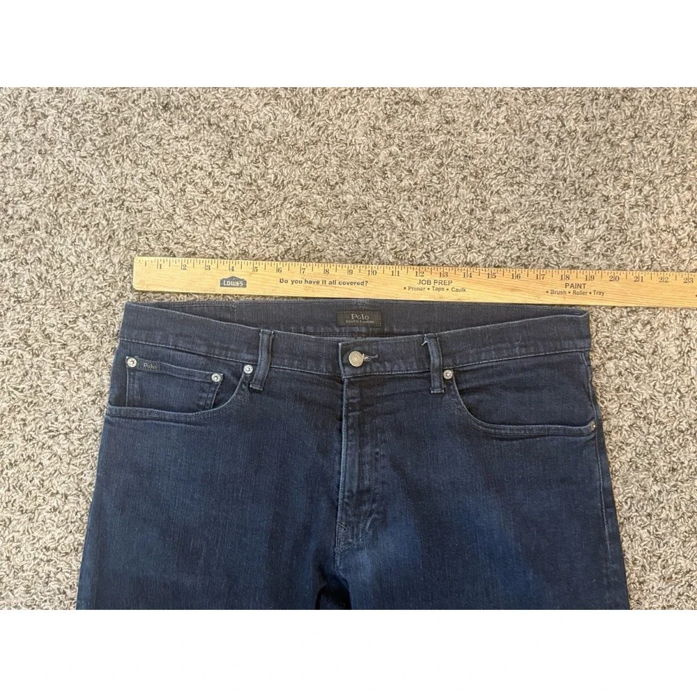 Polo Ralph Lauren Hampton Relaxed Straight Jeans Blue Denim Mens 36x32
